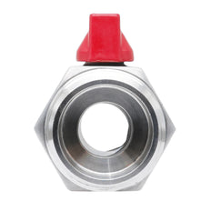 G 1/2'' M/M Vanne À Bille Mini 2 Voies Acier Inoxydable 69 Bar PTFE - TamesonPRO 1113-012-M