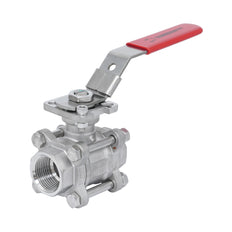 Rp 1-1/2'' Vanne à bille 2 voies 3 pièces en acier inoxydable 69 bar RTFE ISO-Top F05/F07 - TamesonPRO 1121-112