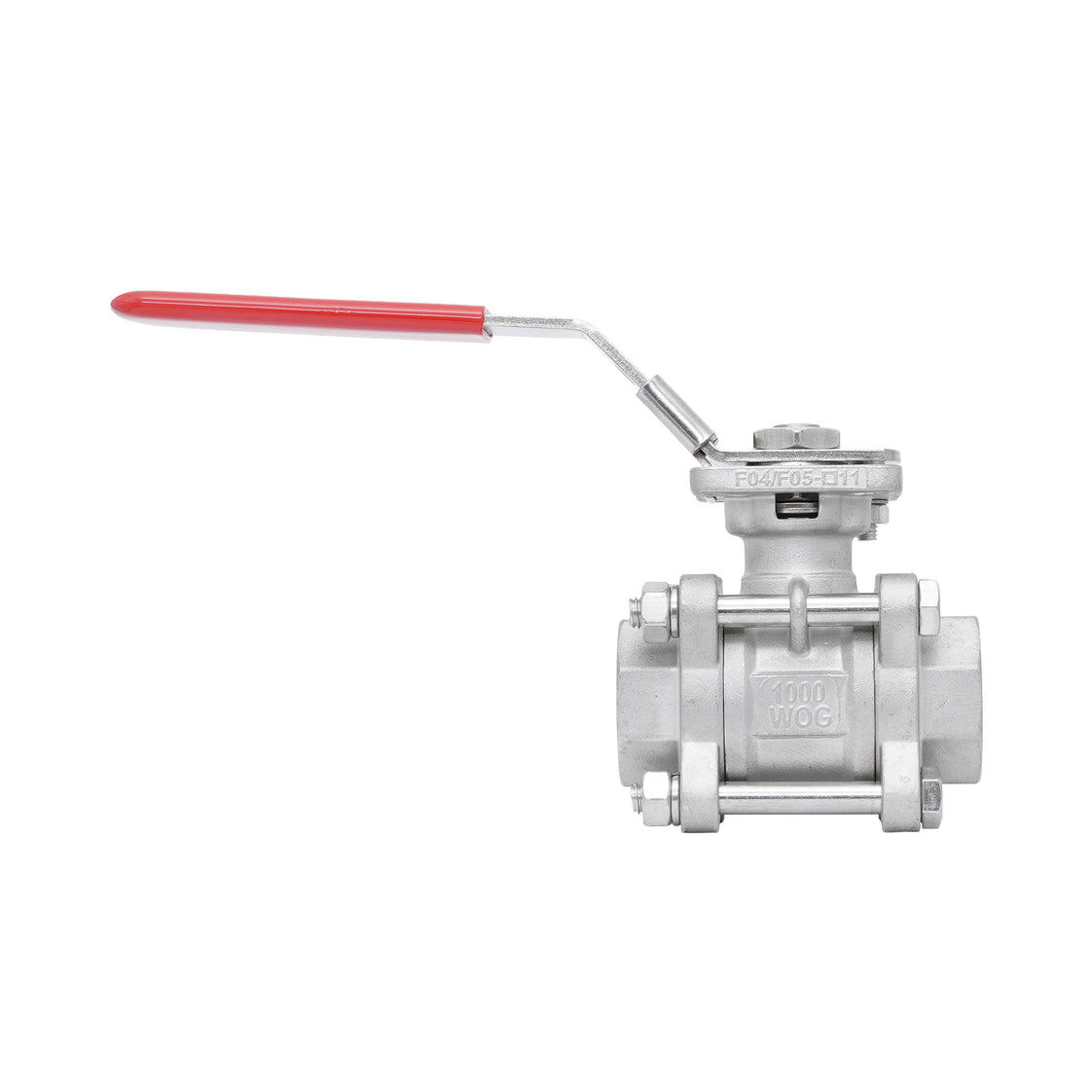 Rp 4'' Vanne à bille 2 voies 3 pièces en acier inoxydable 69 bar RTFE ISO-Top F10/F12 - TamesonPRO 1121-400