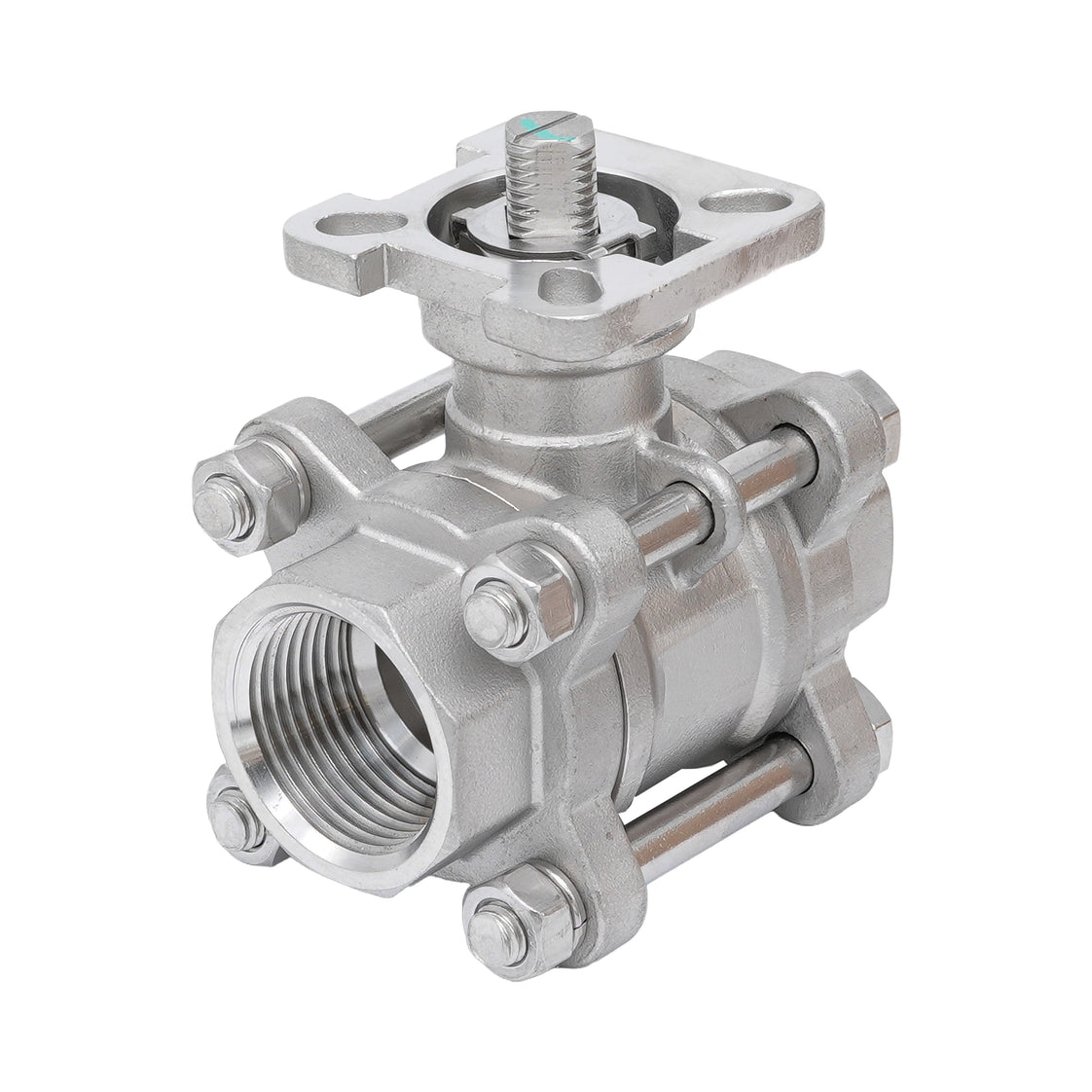 Rp 1-1/2'' Vanne à bille 2 voies 3 pièces en acier inoxydable 69 bar RTFE ISO-Top F05/F07 - TamesonPRO 1121-112