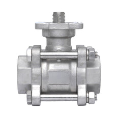 Rp 1-1/2'' Vanne à bille 2 voies 3 pièces en acier inoxydable 69 bar RTFE ISO-Top F05/F07 - TamesonPRO 1121-112