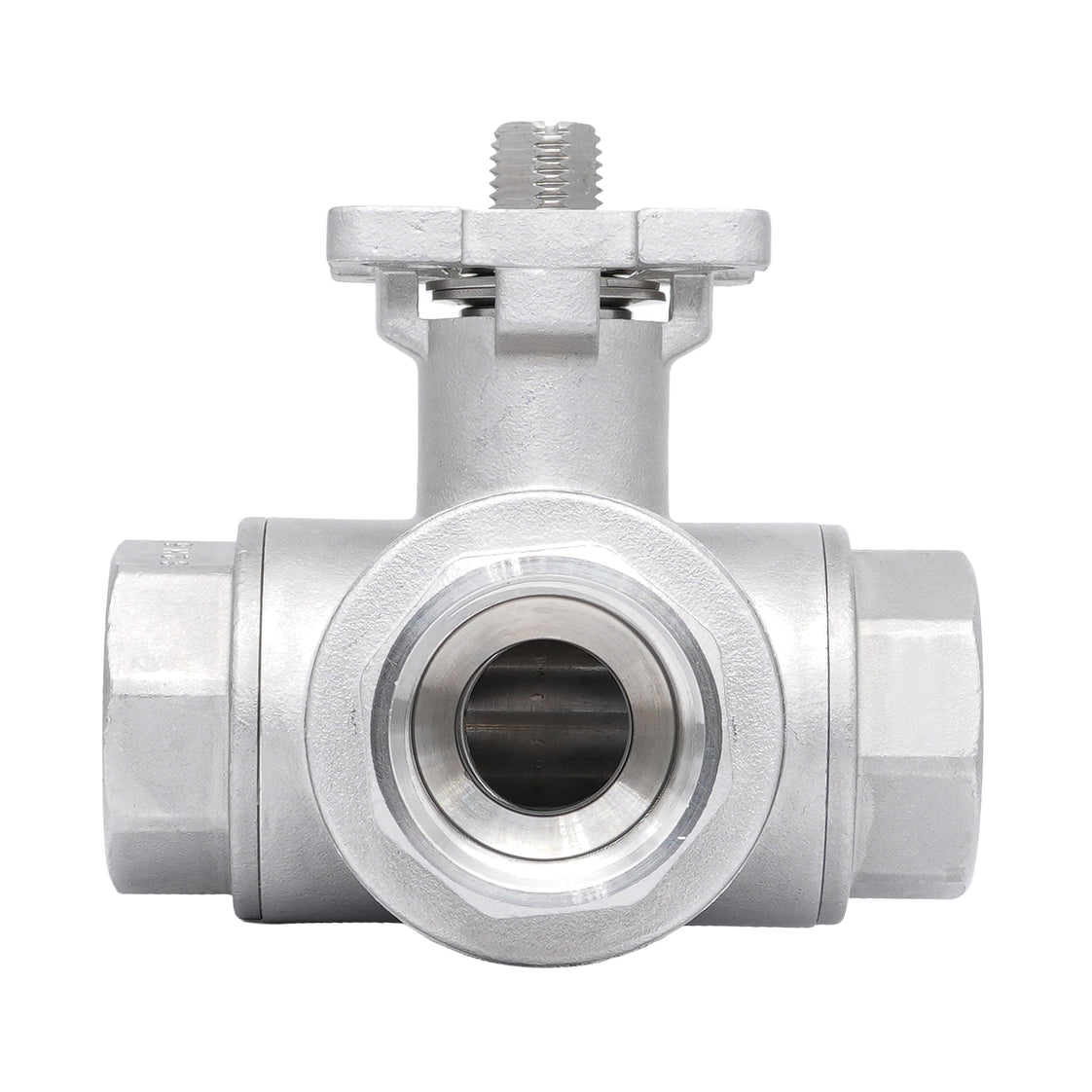Rp 2'' Vanne à bille 3 voies passage en L en acier inoxydable 69 bar RTFE ISO-Top F07 - TamesonPRO 1125-200-L