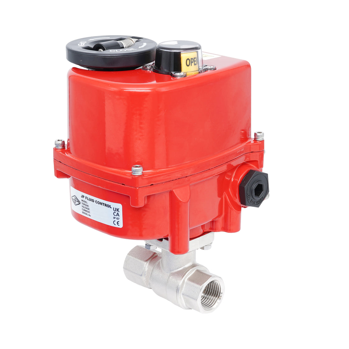 Vanne à bille électrique modulante 2 voies en laiton Rp 3/8" 24 V AC/DC