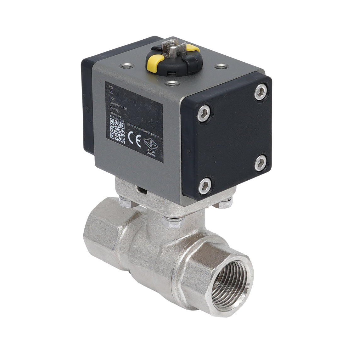 Vanne à bille pneumatique 2 voies en laiton Rp 1/2" - à double effet