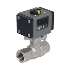 Vanne à bille pneumatique 2 voies en laiton Rp 1/2" - à double effet