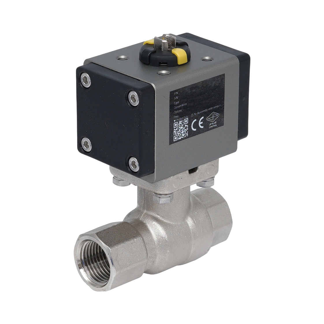 Vanne à bille pneumatique 2 voies en laiton Rp 1/4" - à double effet