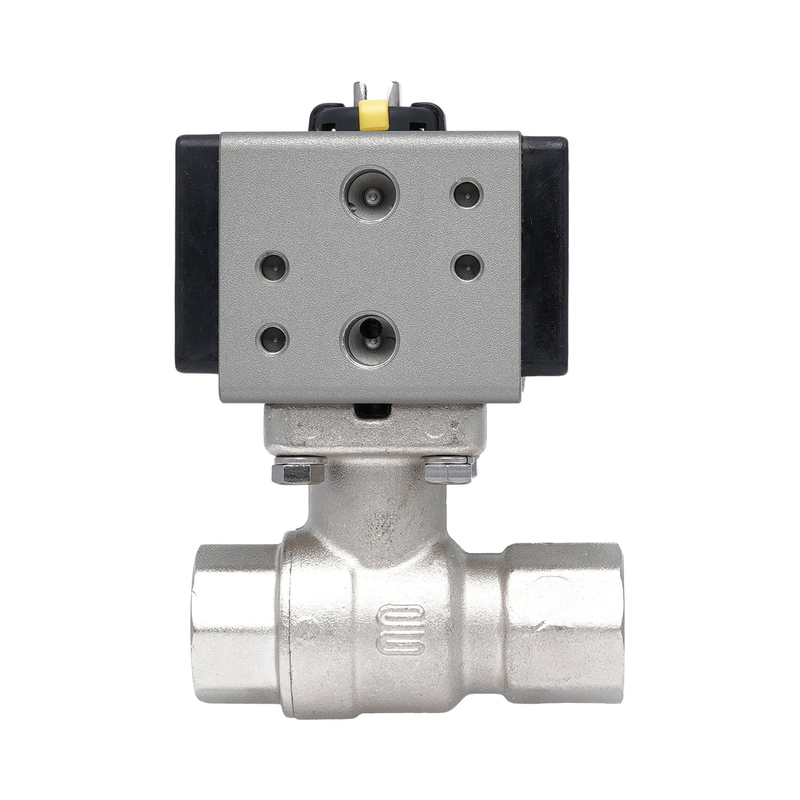 Vanne à bille pneumatique 2 voies en laiton Rp 3/8" - à double effet