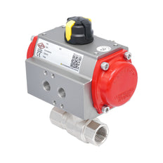Vanne à bille pneumatique 2 voies en laiton Rp 3/4" - à fermeture par ressort