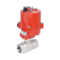 Vanne à bille électrique 2 voies en laiton Rp 1-1/4" 24 V AC/DC