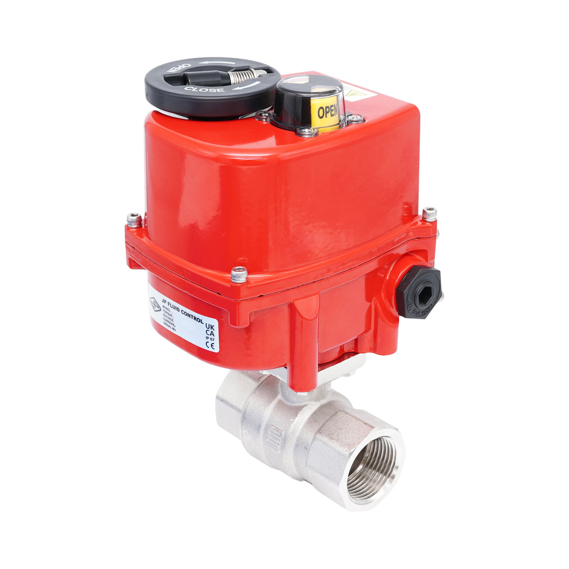 Vanne à bille électrique modulante 2 voies en laiton Rp 1" 24 V AC/DC