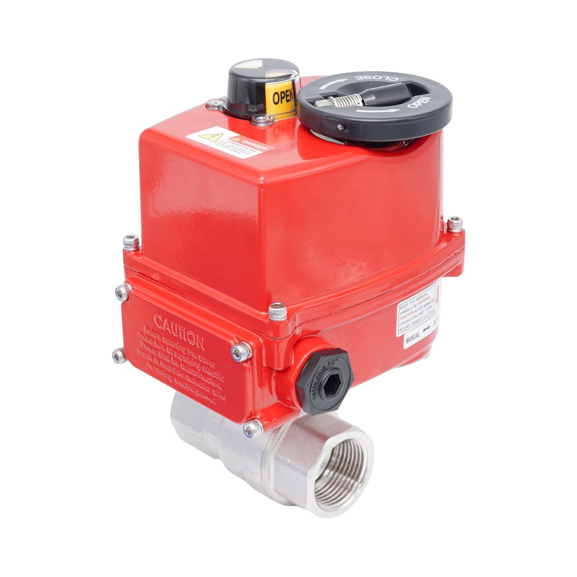 Vanne à bille électrique modulante 2 voies en laiton Rp 1-1/4" 24 V AC/DC