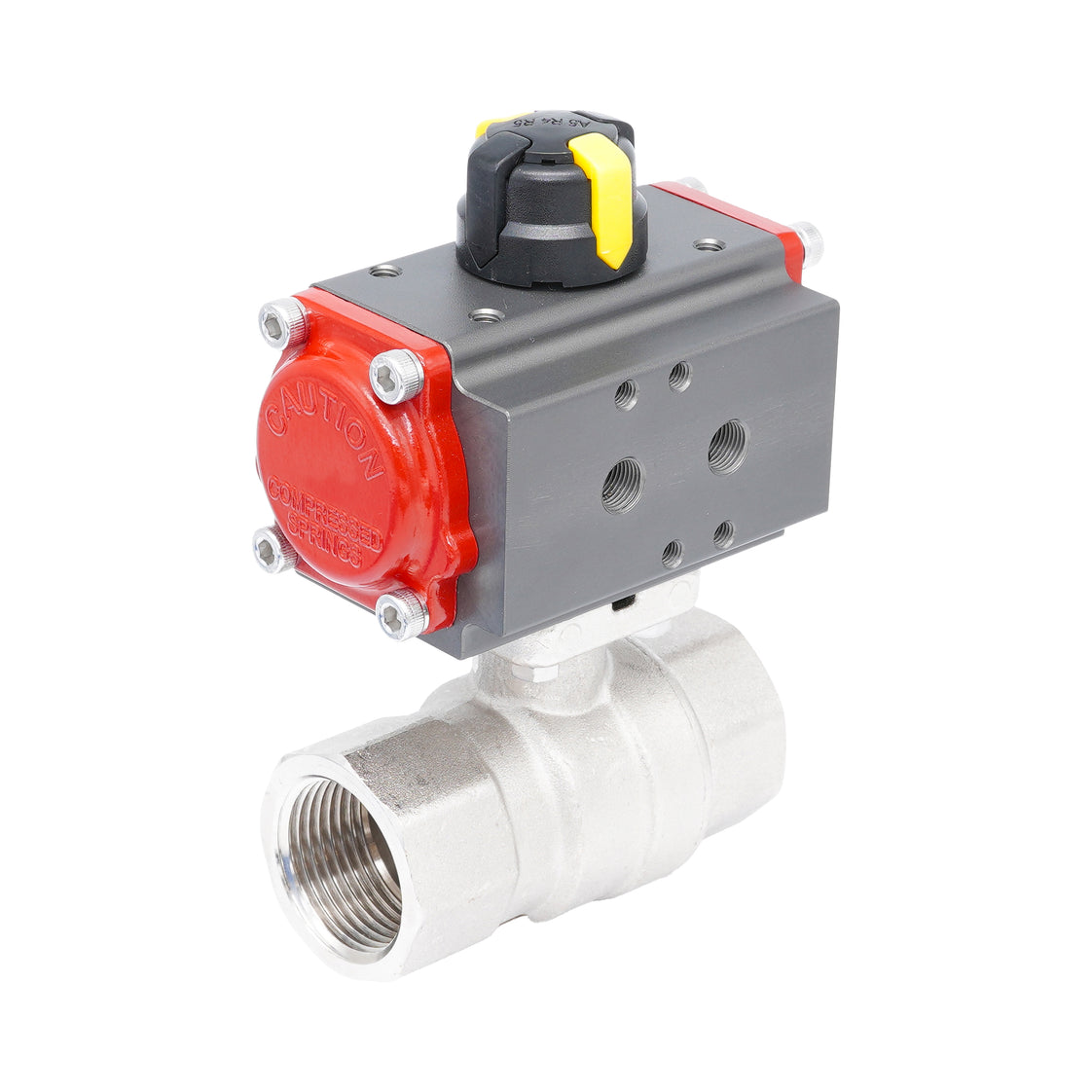 Vanne à bille pneumatique 2 voies en laiton Rp 1 1/2" - à double effet
