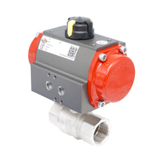 Vanne à bille pneumatique 2 voies en laiton Rp 1" - à fermeture par ressort