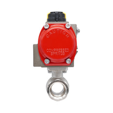 Vanne à bille pneumatique 2 voies en laiton Rp 1 1/2" - à fermeture par ressort