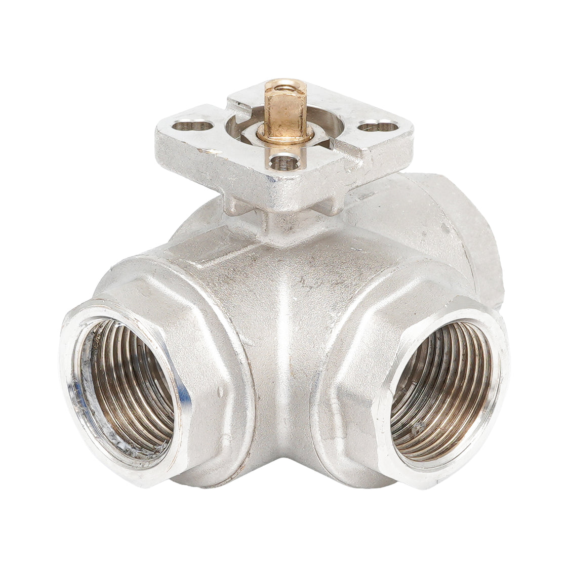 Vanne à bille 3 voies à alésage en L en laiton Rp 2" ISO-Top F04/05 PN25