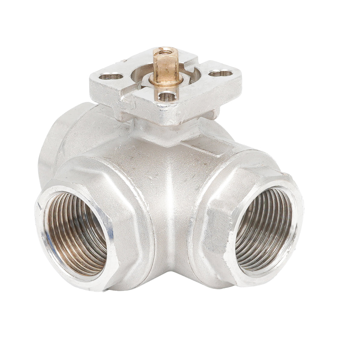 Vanne à bille 3 voies à alésage en T en laiton Rp 1" ISO-Top F03/04 PN40