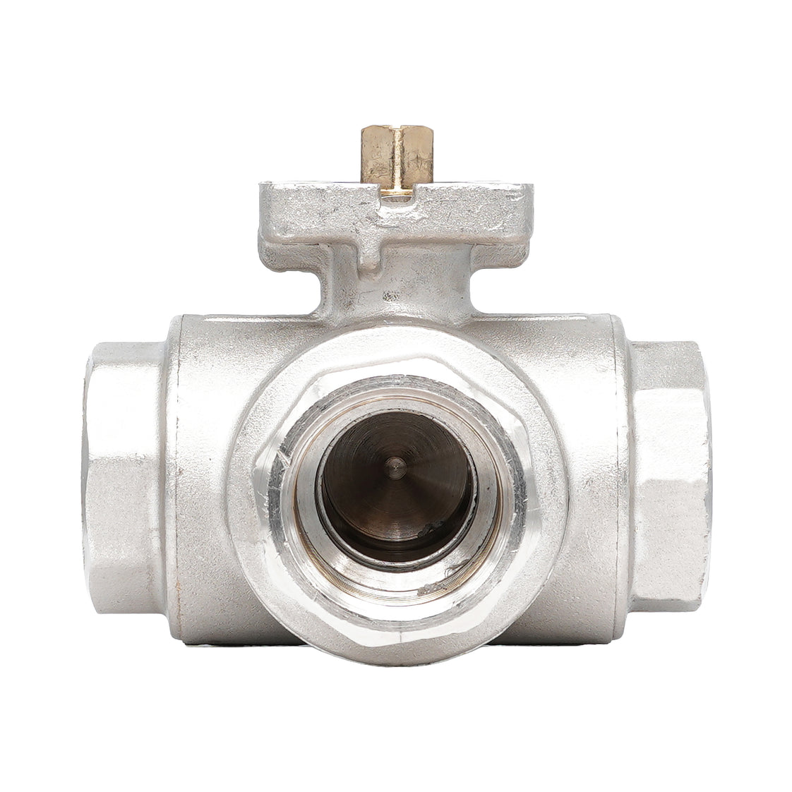 Vanne à bille 3 voies à alésage en T en laiton Rp 1/4" ISO-Top F03 PN40
