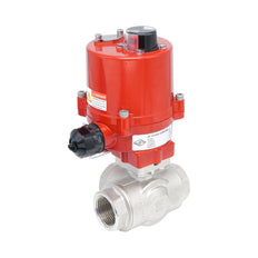 Vanne à bille électrique 3 voies à alésage en T en laiton Rp 1-1/2" 100-240 V AC