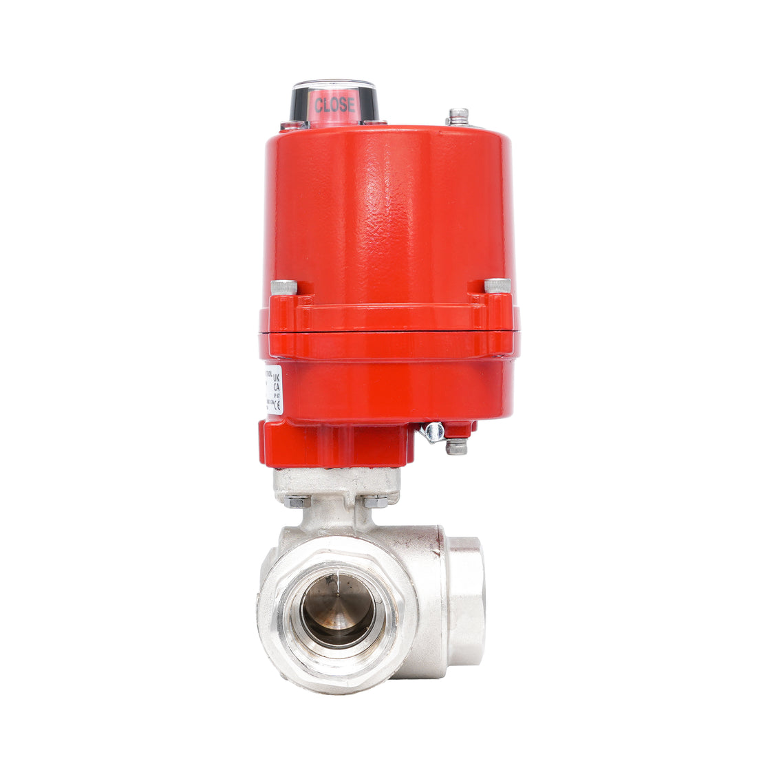 Vanne à bille électrique 3 voies à alésage en T en laiton Rp 3/4" 24 V AC/DC