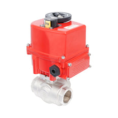 Vanne à bille électrique modulante 3 voies à alésage en T en laiton Rp 2" 24 V AC/DC
