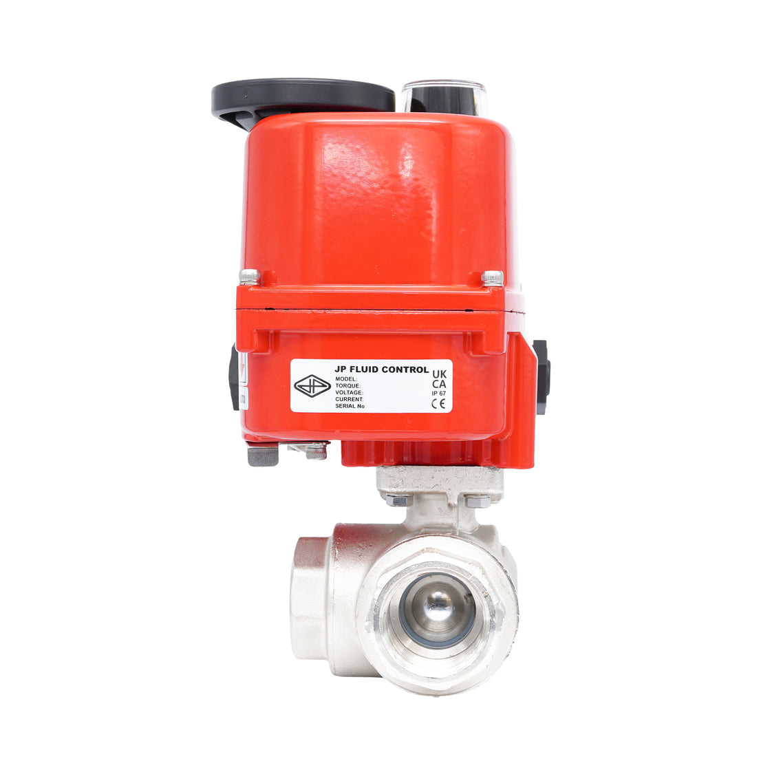 Vanne à bille électrique modulante 3 voies à alésage en T en laiton Rp 3/8" 24 V AC/DC