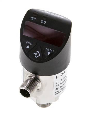 0 à 250bar Acier inoxydable Pressostat électronique Wika G1/4'' 1VDC Connecteur IO-Link 4 broches M12