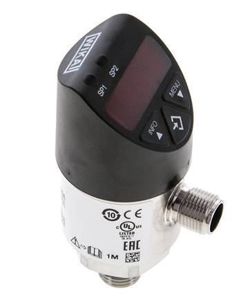 -1 à 0bar Acier inoxydable Vacuostat électronique Wika G1/4'' 1VDC IO-Link Connecteur M12 4 broches