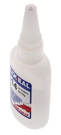 Loxeal Instant Adhesive 50ml Transparent 1-2s Curing Time Surfaces métalliques, plastiques et néoprène/Nbr