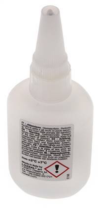 Loxeal Instant Adhesive 50ml Transparent 1-2s Curing Time Surfaces métalliques, plastiques et néoprène/Nbr