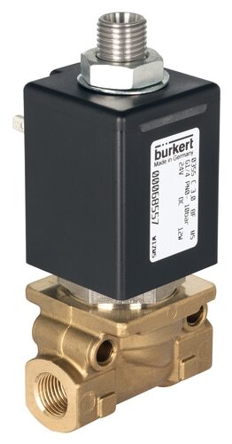 Solenoid Valve 3/2-Way G1/4'' NC Brass PEEK 0-70bar/1015psi 24VAC Vacuum 0355 268781