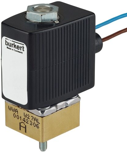 Solenoid Valve 20x20 mm SFB flange NC Brass FKM 0-4.5bar/65psi 24VDC Oxygen Fat/Oil Free 6011 318095