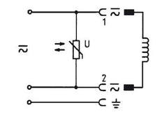 Connector 12-24V AC/DC (DIN - A) with 1m cable and Varistor - Burkert 2508 783584