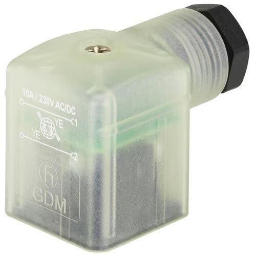 Connector 200-240V AC/DC (DIN - A) with Rectifier LED and Varistor - Burkert 2518 315342