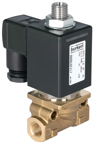 Solenoid Valve 3/2-Way G1/4'' NO Brass NBR 0-6bar/87psi 24VDC Vacuum 0355 26424