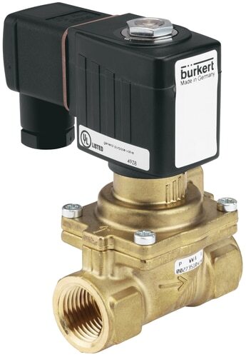 Solenoid Valve NPT 2'' NC Brass FKM 0.2-16bar/3-232psi 120VAC Anti-Waterhammer 6281 306622