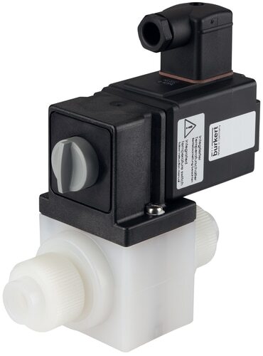 Solenoid Valve 16 mm Welded Sleeves NC PVDF EPDM 0-3bar/44psi 230VAC/DC Vacuum 131 274340