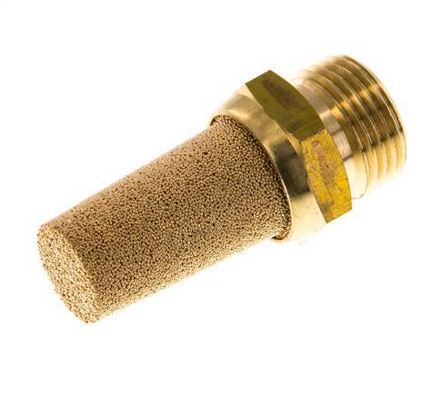 G3/8'' Sintered Bronze Pneumatic Muffler Brass Connection [2 Pieces]