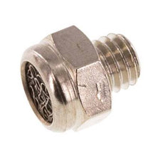 Silencieux Pneumatique Compact en Laiton Nickelé M5 1.4301 Maille Métallique [10 Pièces]