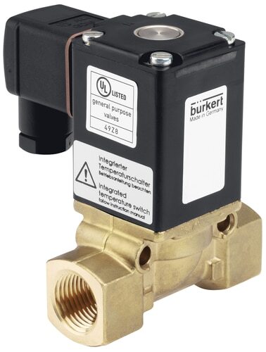Solenoid Valve G2 1/2'' NC Brass FKM 0-12bar/174psi 230VAC/DC Vacuum Anti-Waterhammer 0290 131865