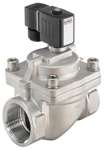 Solenoid Valve NPT 2'' NO Stainless steel FKM 0.2-16bar/3-232psi 240VAC Anti-Waterhammer 6281 306670