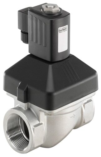 Solenoid Valve NPT 3/8'' NC Stainless steel FKM 0-10bar/145psi 12VDC Anti-Waterhammer 6213 365918