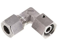 M24x1.5 x 16S Acier inoxydable Raccord à compression coudé à 90 degrés réglable avec cône d'étanchéité et joint torique 400 Bar DIN 2353