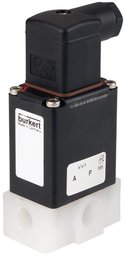 Solenoid Valve G1/4'' NC PVDF FFKM -1-2bar/-15-29psi 24VDC Vacuum 0330 212718