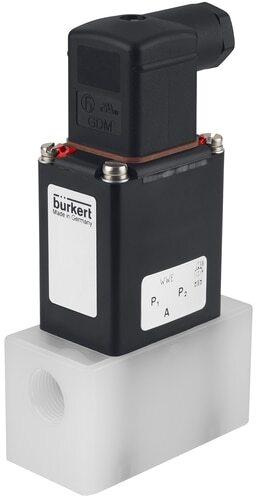 Solenoid Valve 3/2 Mixing G3/8'' PVDF FFKM 0-2bar/29psi 230VAC 0121 120402