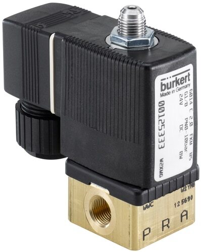 Solenoid Valve 3/2-Way G1/4'' NC Brass FKM 0-10bar/145psi 24VAC/DC ATEX 6014 351970