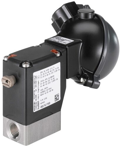 Electrovanne G1/4'' NC Acier inoxydable FKM 0-10bar/145psi 24VAC/DC Oxygène Sans graisse/Huile ATEX 0330 385584