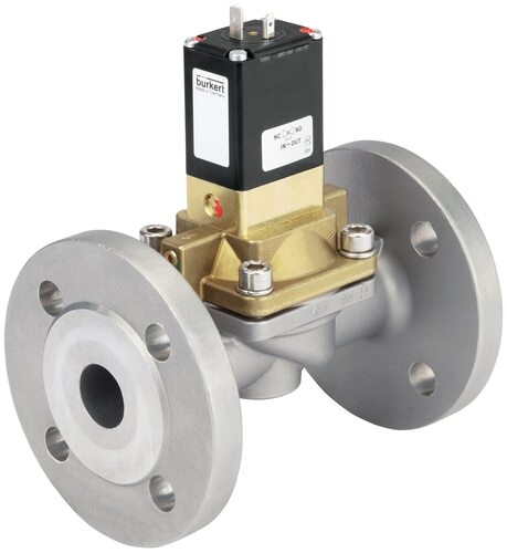 Solenoid Valve 25 mm Flange NC Brass NBR 0.2-10bar/3-145psi 24VDC Anti-Waterhammer 5282 355263