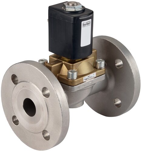 Solenoid Valve 25 mm Flange NC Stainless steel PTFE 0-10bar/145psi 230VAC 6407 357372