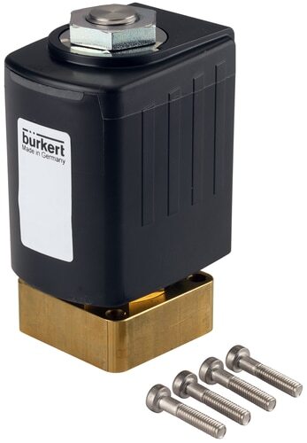 Electrovanne 40x40 mm SFB bride NC Laiton FKM 0-8bar/116psi 24VDC Oxygène Sans Graisse/Huile 6027 20017785