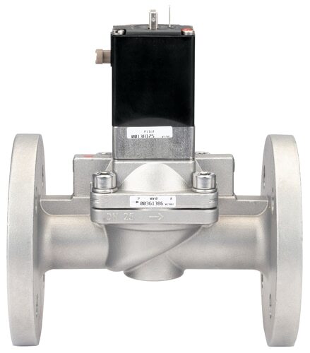 Électrovanne 25 Mm Bride Nc Acier Inoxydable FKM 0.2-10Bar/3-145Psi 230Vac Anti Coup De Bélier 5282 361403